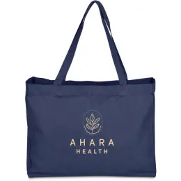 Okiyo Subarashi Recycled Canvas Tote - Navy Front